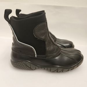 Baffin Rant black leather synthetic rubber snow rain waterproof duck boots  sz 6